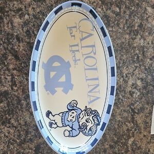 Carolina Tar Heels Oval Serving Tray - Blue and Cream